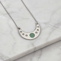 Collana Luna con pietra naturale e zirconia cubica