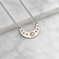 Collana Luna con pietra naturale e zirconia cubica