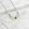 Collana Luna con pietra naturale e zirconia cubica
