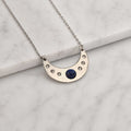 Collana Luna con pietra naturale e zirconia cubica