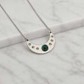 Collana Luna con pietra naturale e zirconia cubica