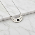Collana Luna con pietra naturale e zirconia cubica