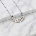 Collana Luna con pietra naturale e zirconia cubica