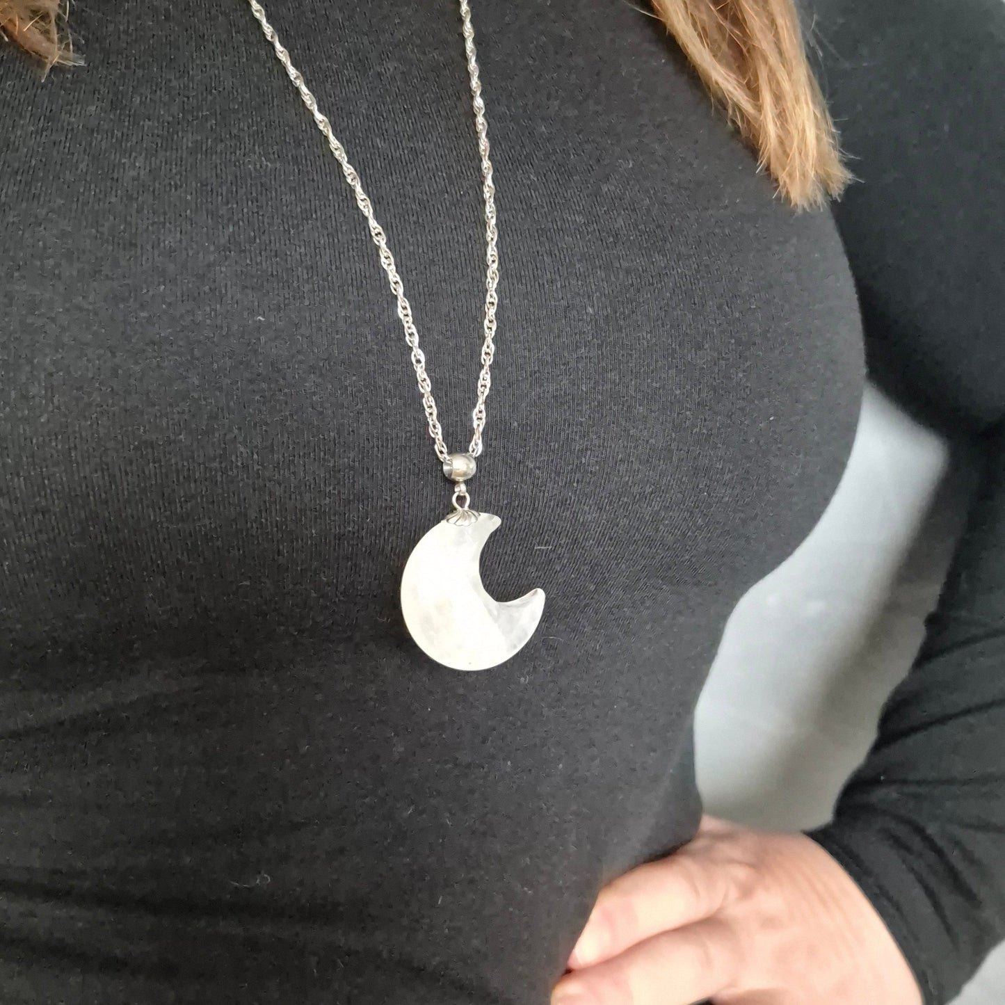 Collana con Luna in Cristallo di rocca