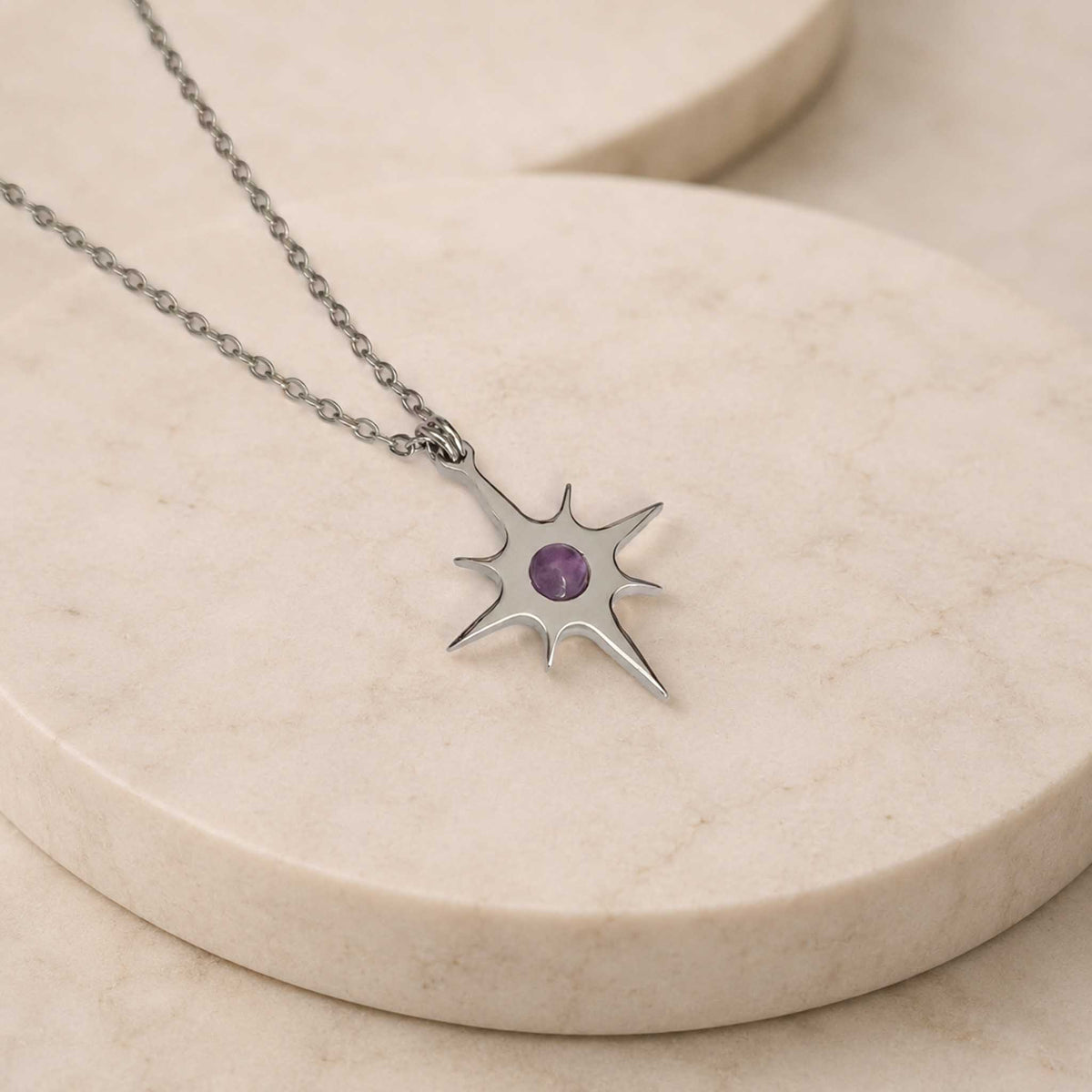 Collana Mini Stella Polare con pietra naturale