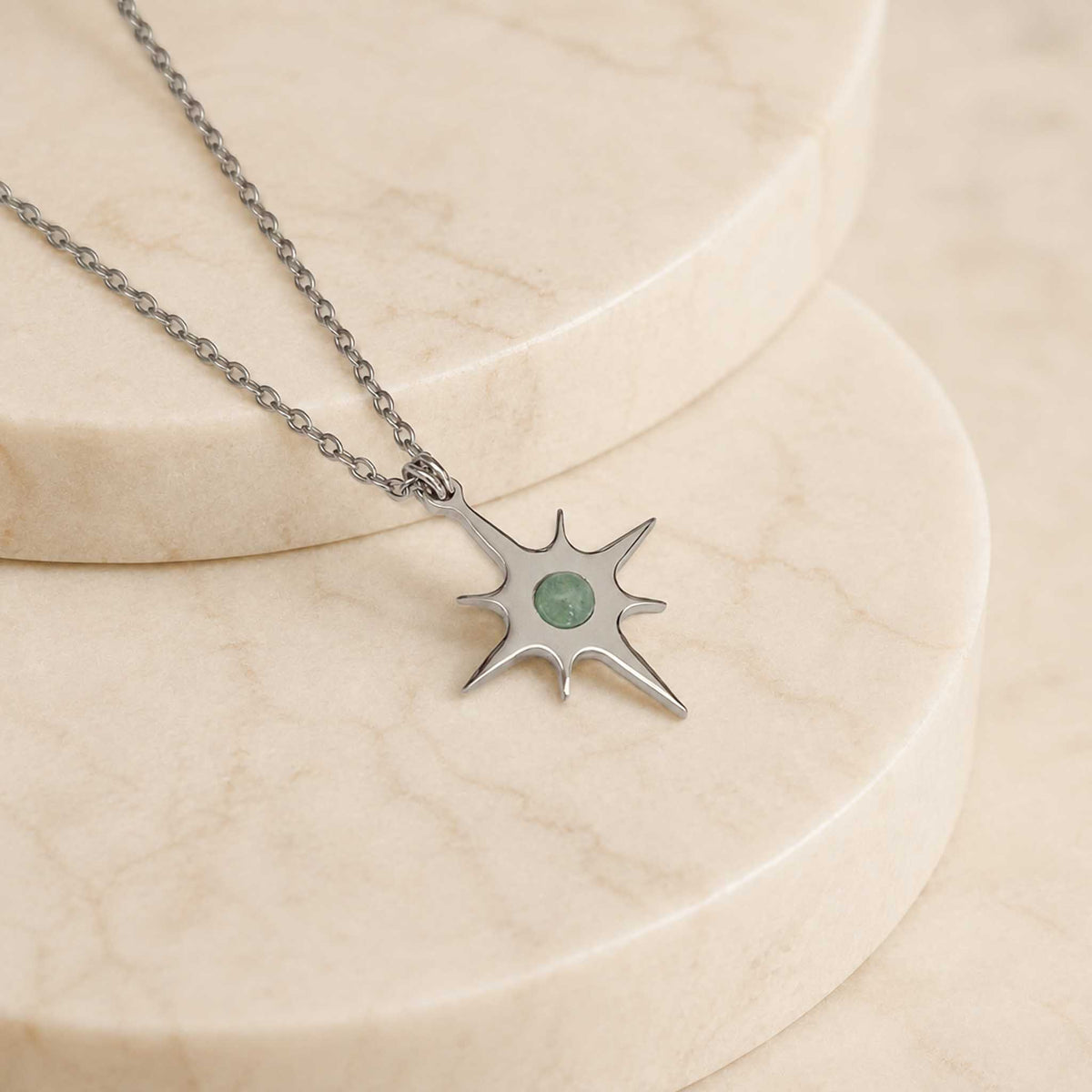 Collana Mini Stella Polare con pietra naturale