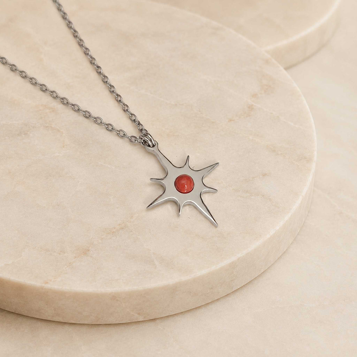 Collana Mini Stella Polare con pietra naturale