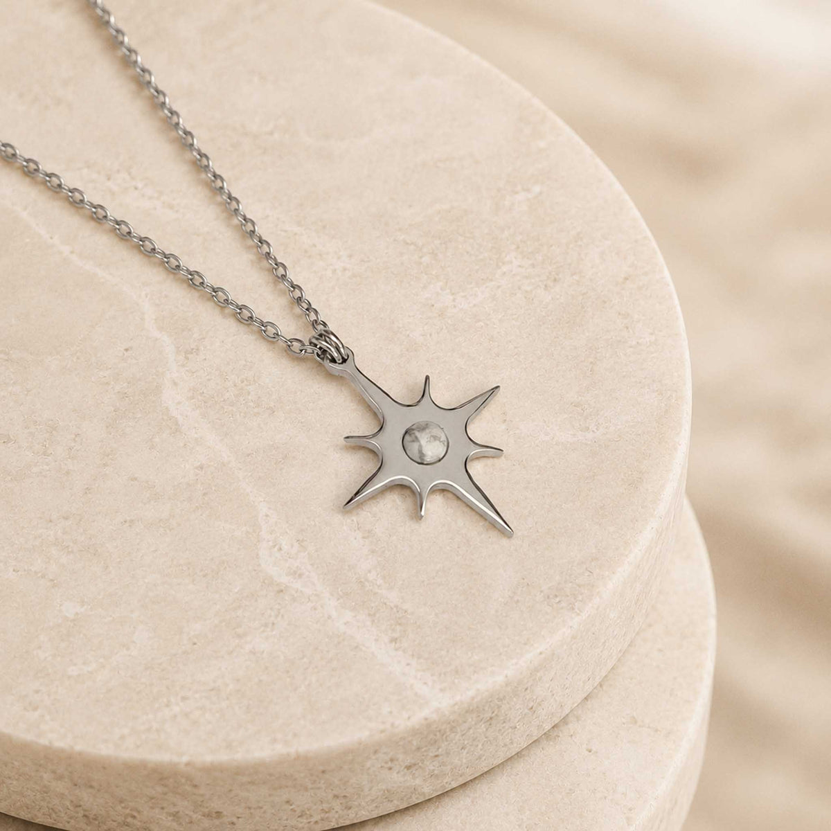 Collana Mini Stella Polare con pietra naturale