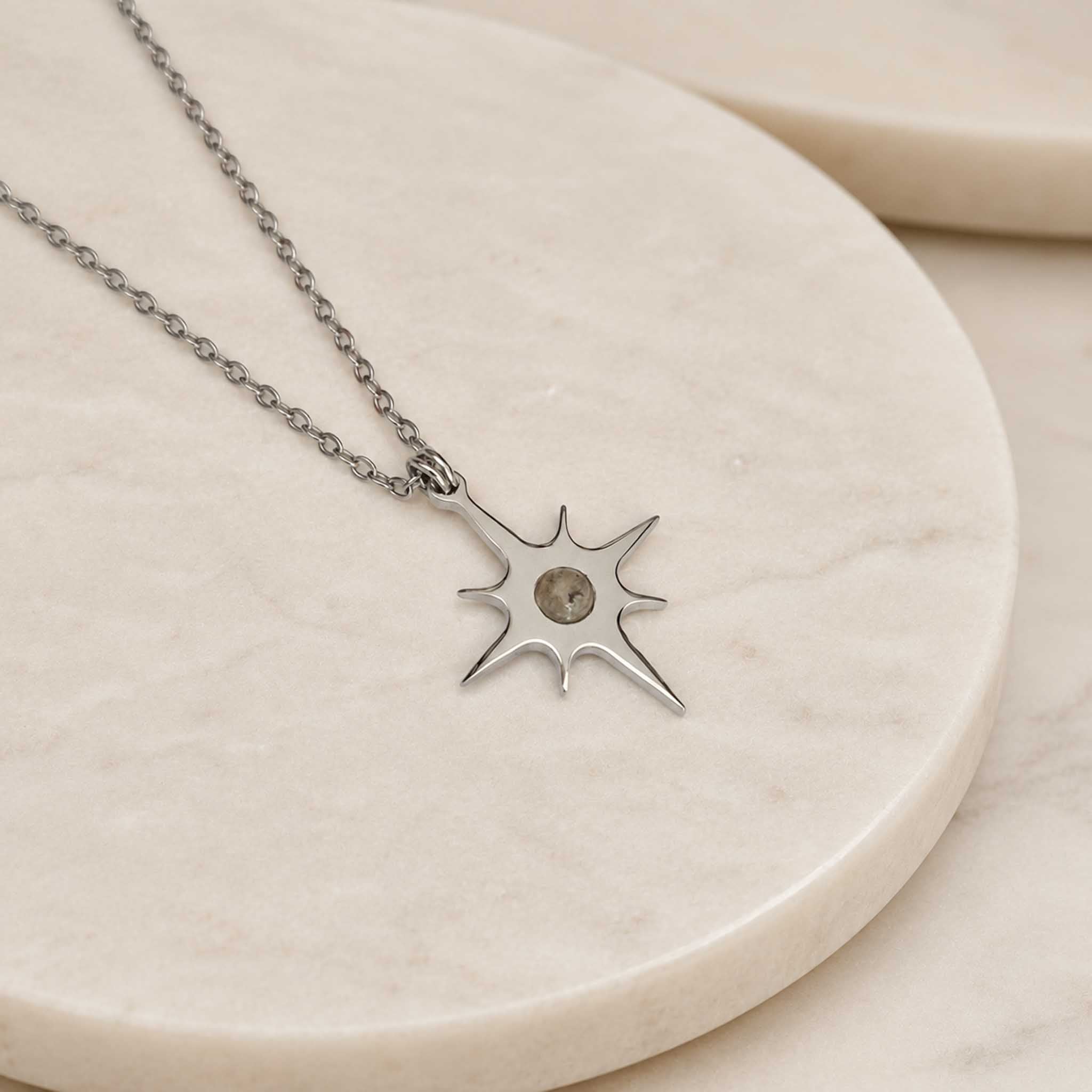 Collana Mini Stella Polare con pietra naturale