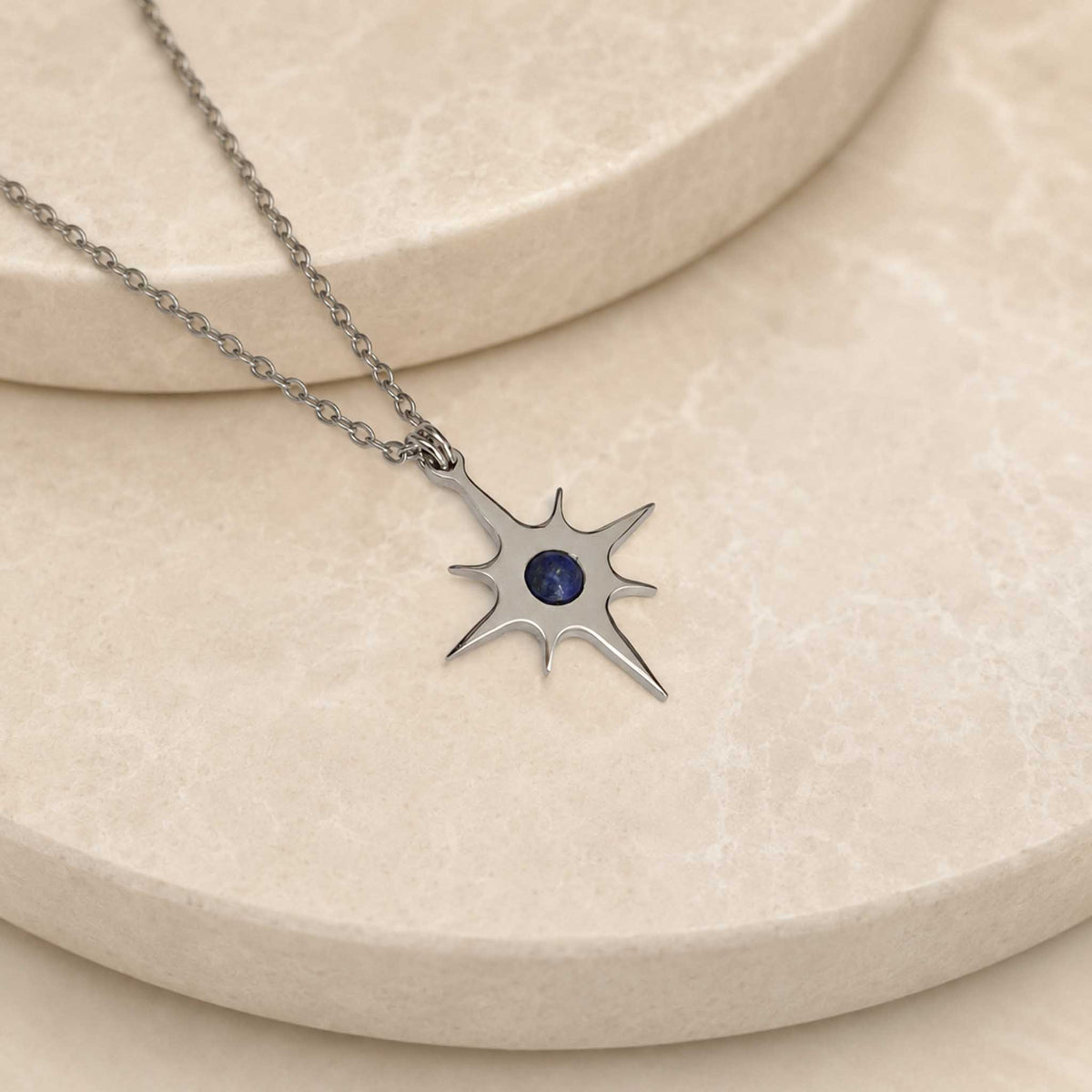 Collana Mini Stella Polare con pietra naturale