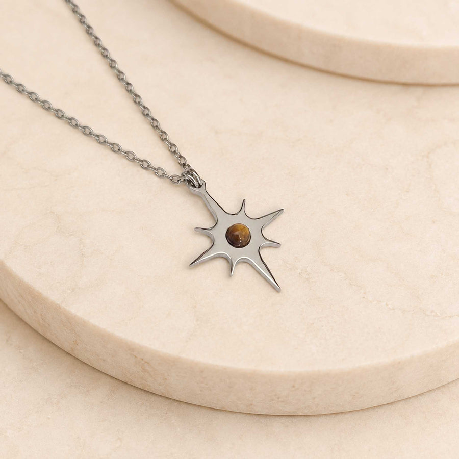 Collana Mini Stella Polare con pietra naturale