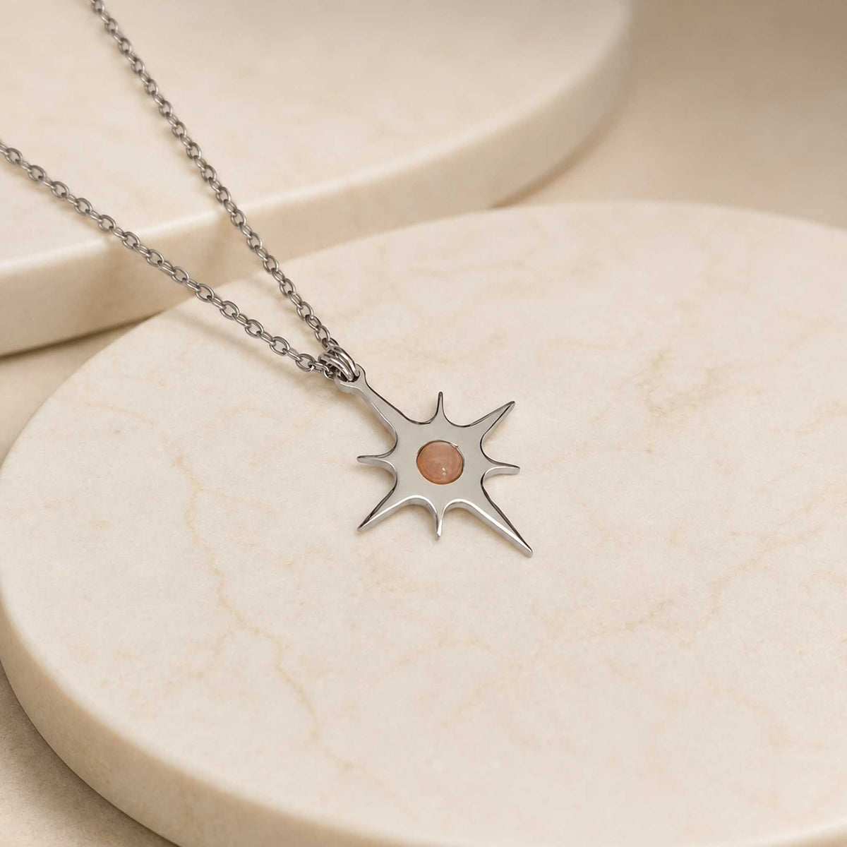 Collana Mini Stella Polare con pietra naturale