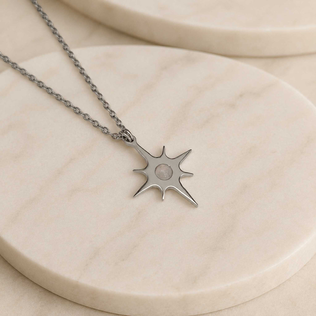 Collana Mini Stella Polare con pietra naturale