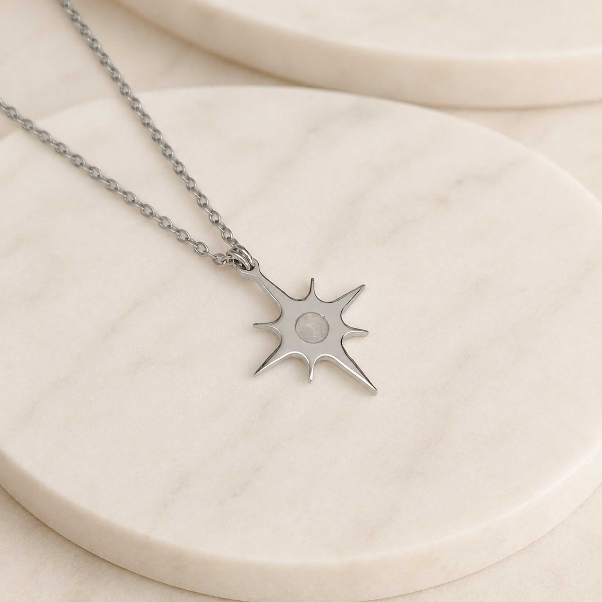 Collana Mini Stella Polare con pietra naturale