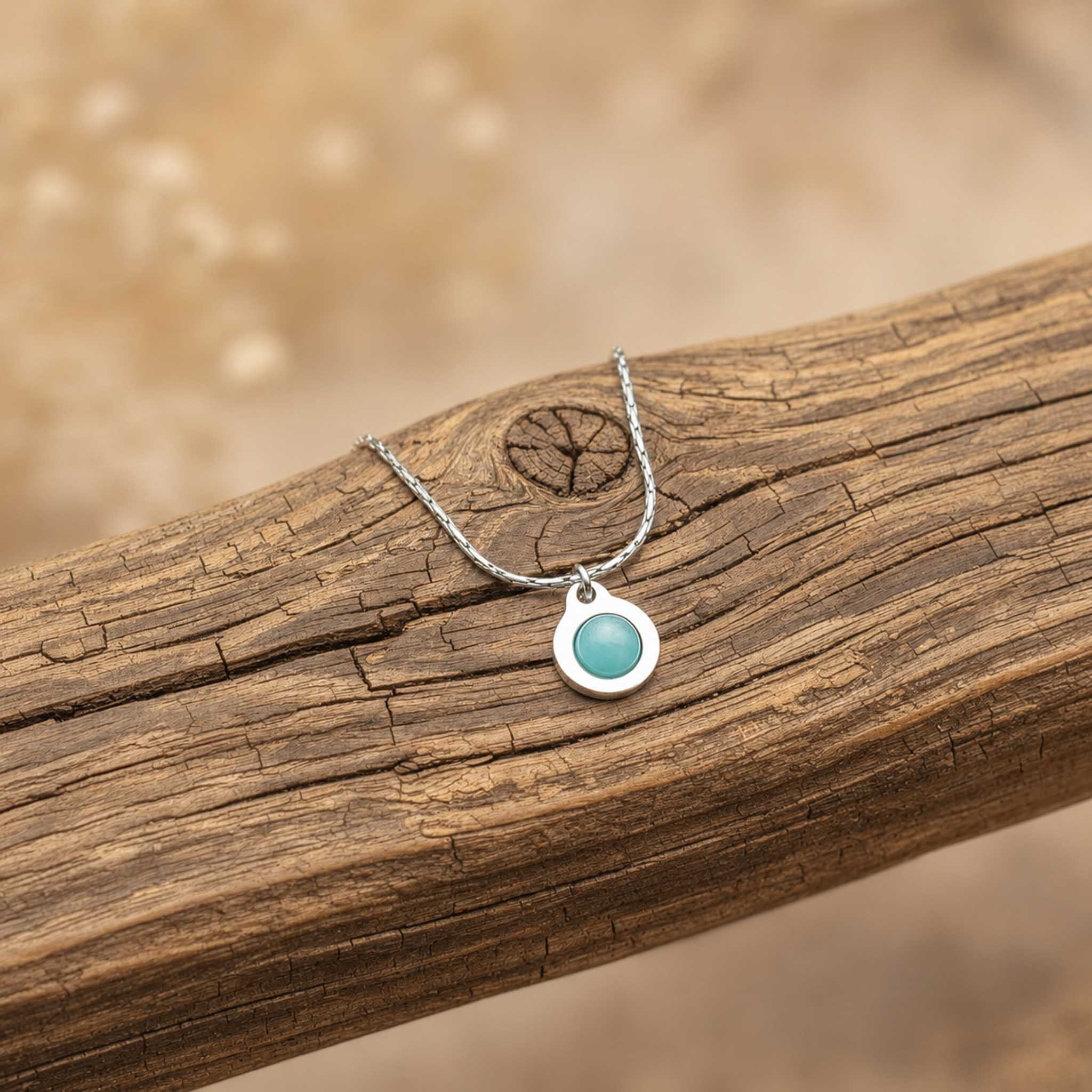 Collana Punto Luce con pietra naturale