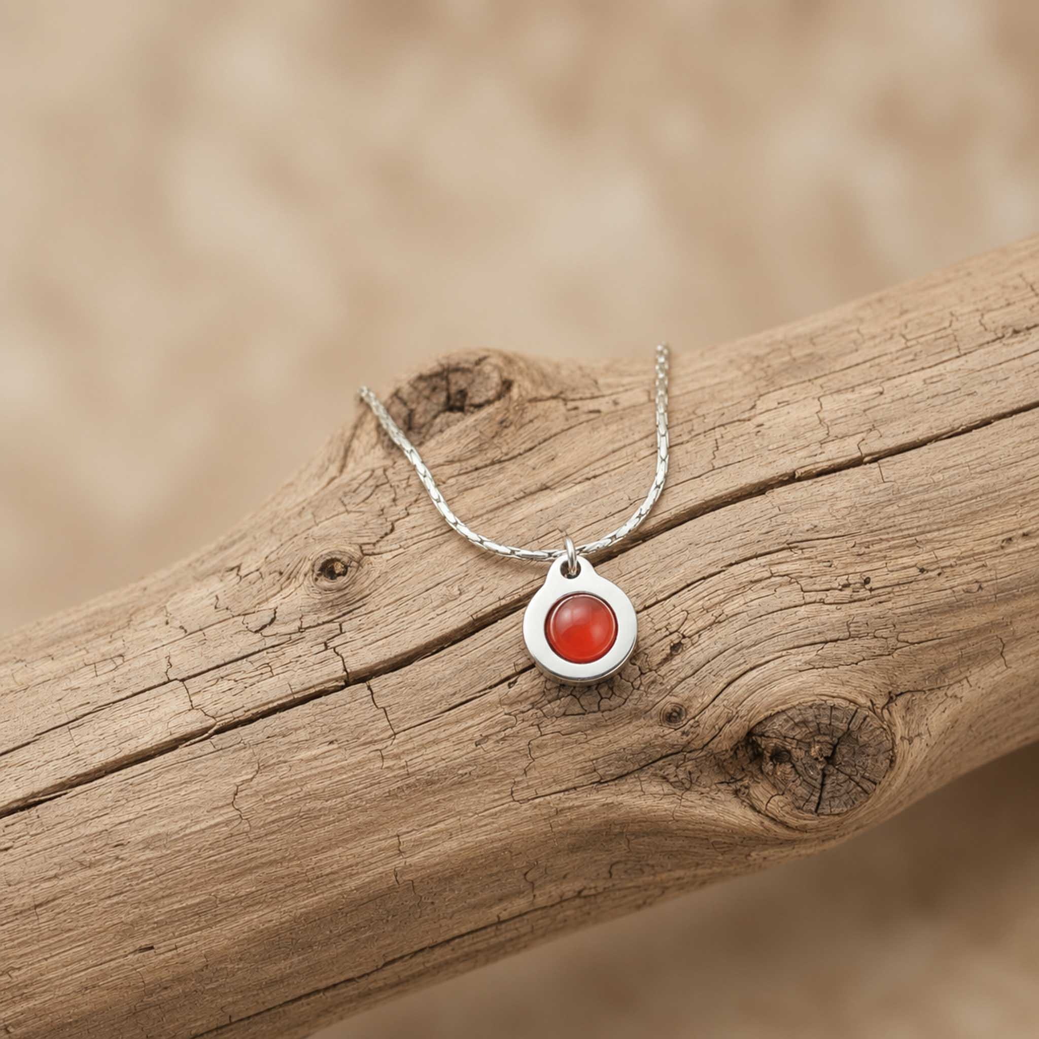 Collana Punto Luce con pietra naturale