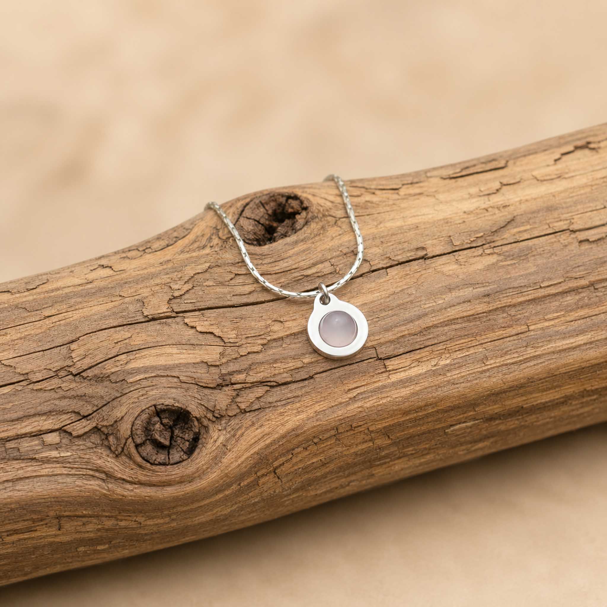 Collana Punto Luce con pietra naturale