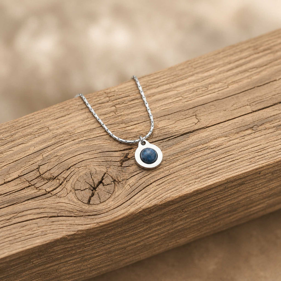 Collana Punto Luce con pietra naturale