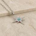 Collana lunga Stella Polare con pietra naturale