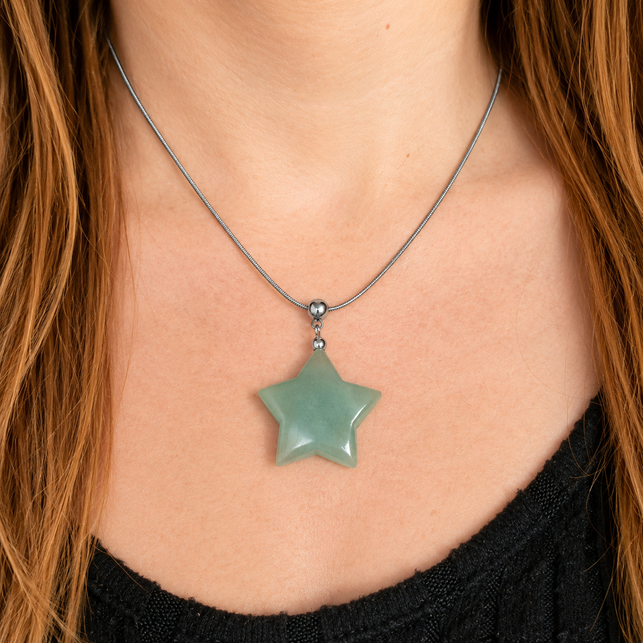 Green Aventurine Star Necklace