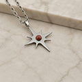 Collana lunga Stella Polare con pietra naturale