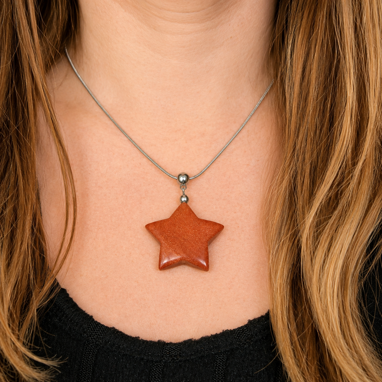 Red Jasper Star Necklace