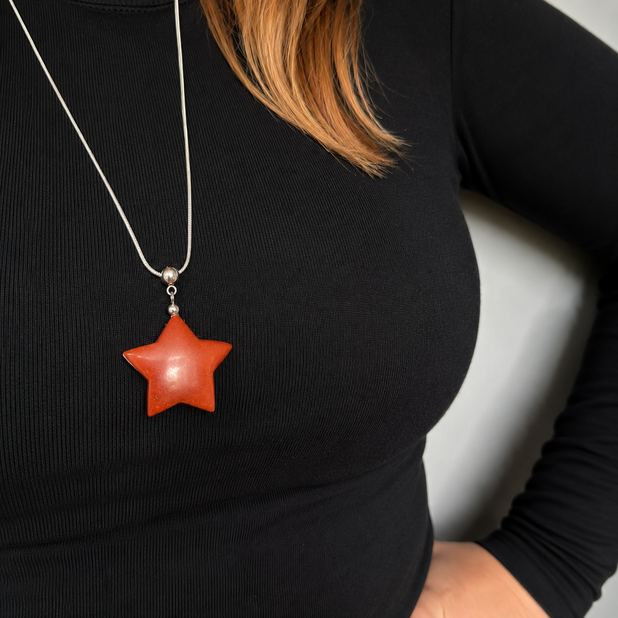 Red Jasper Star Necklace