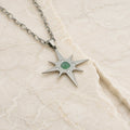 Collana Stella Polare con pietra naturale e zirconia cubica