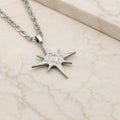 Collana Stella Polare con pietra naturale e zirconia cubica