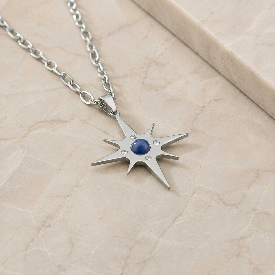 Collana Stella Polare con pietra naturale e zirconia cubica