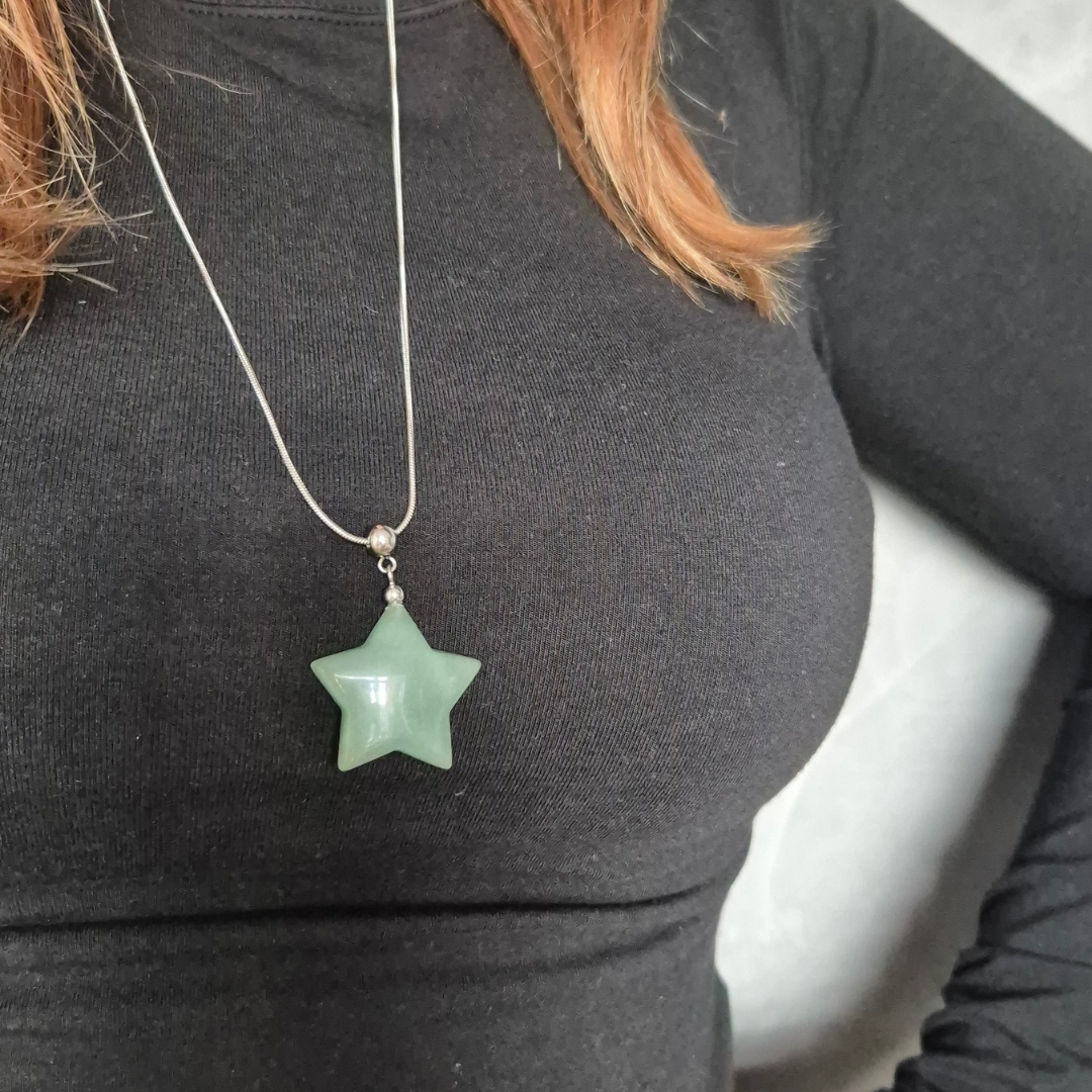 Collana con Stella in Avventurina verde