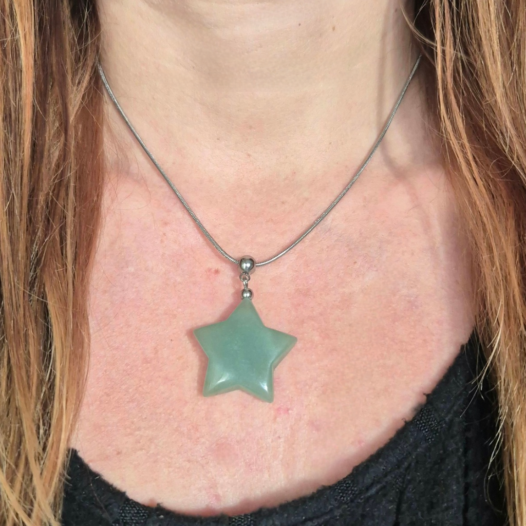 Collana con Stella in Avventurina verde
