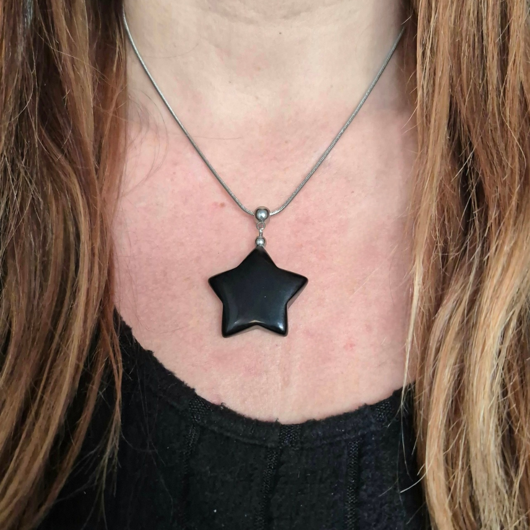 Collana con Stella in Onice nero