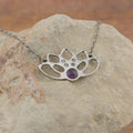 Collana Loto Aura con zirconia e ametista