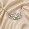 Collana Loto Aura con pietra naturale e zirconia