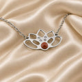 Collana Loto Aura con pietra naturale e zirconia