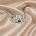 Collana Loto Aura con pietra naturale e zirconia
