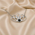 Collana Loto Aura con pietra naturale e zirconia