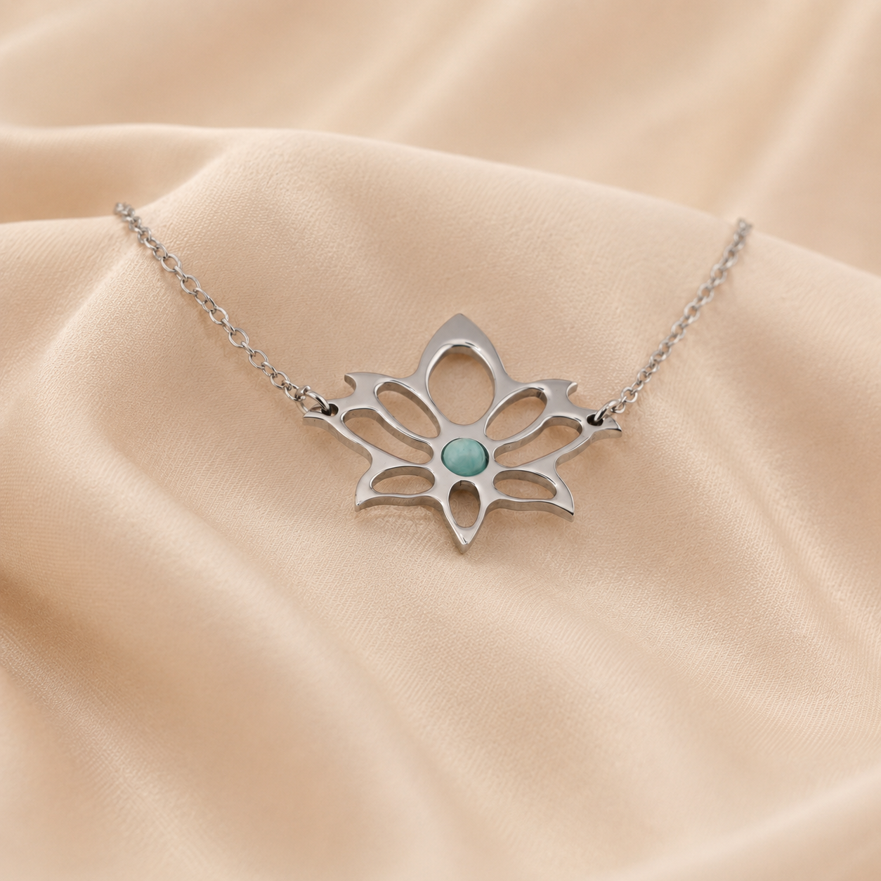 Collana Loto con pietra naturale
