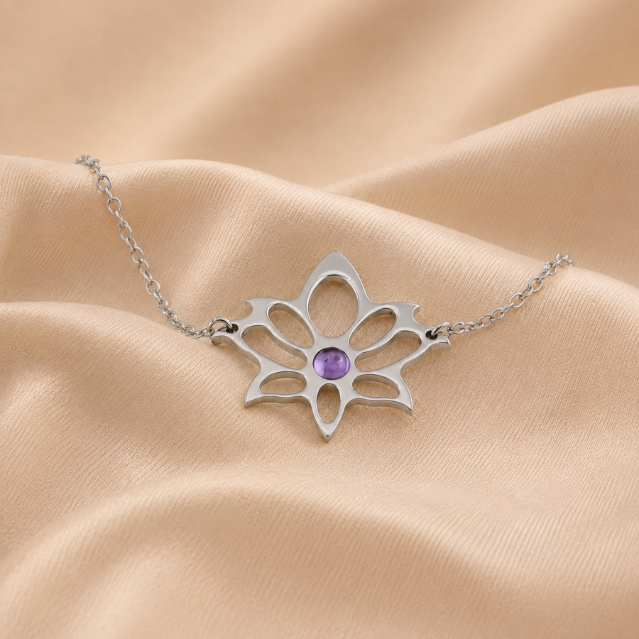 Collana Loto con pietra naturale
