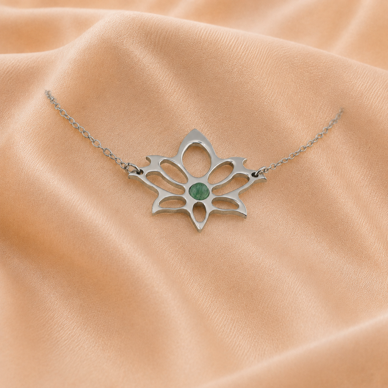 Collana Loto con pietra naturale