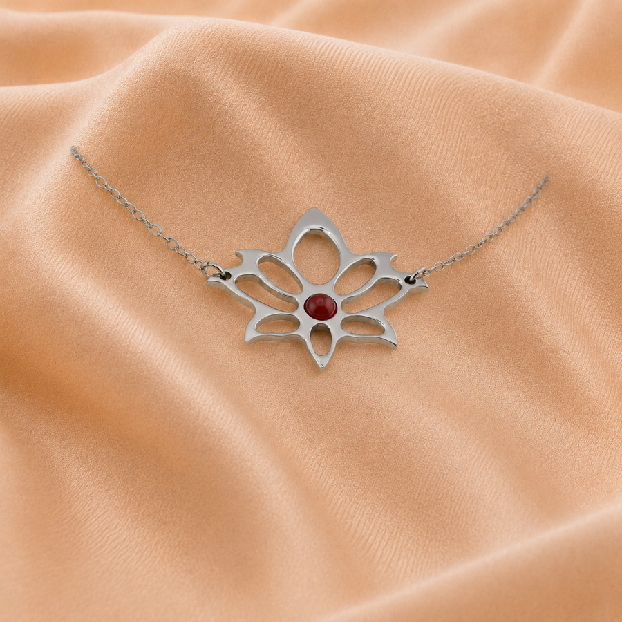 Collana Loto con pietra naturale