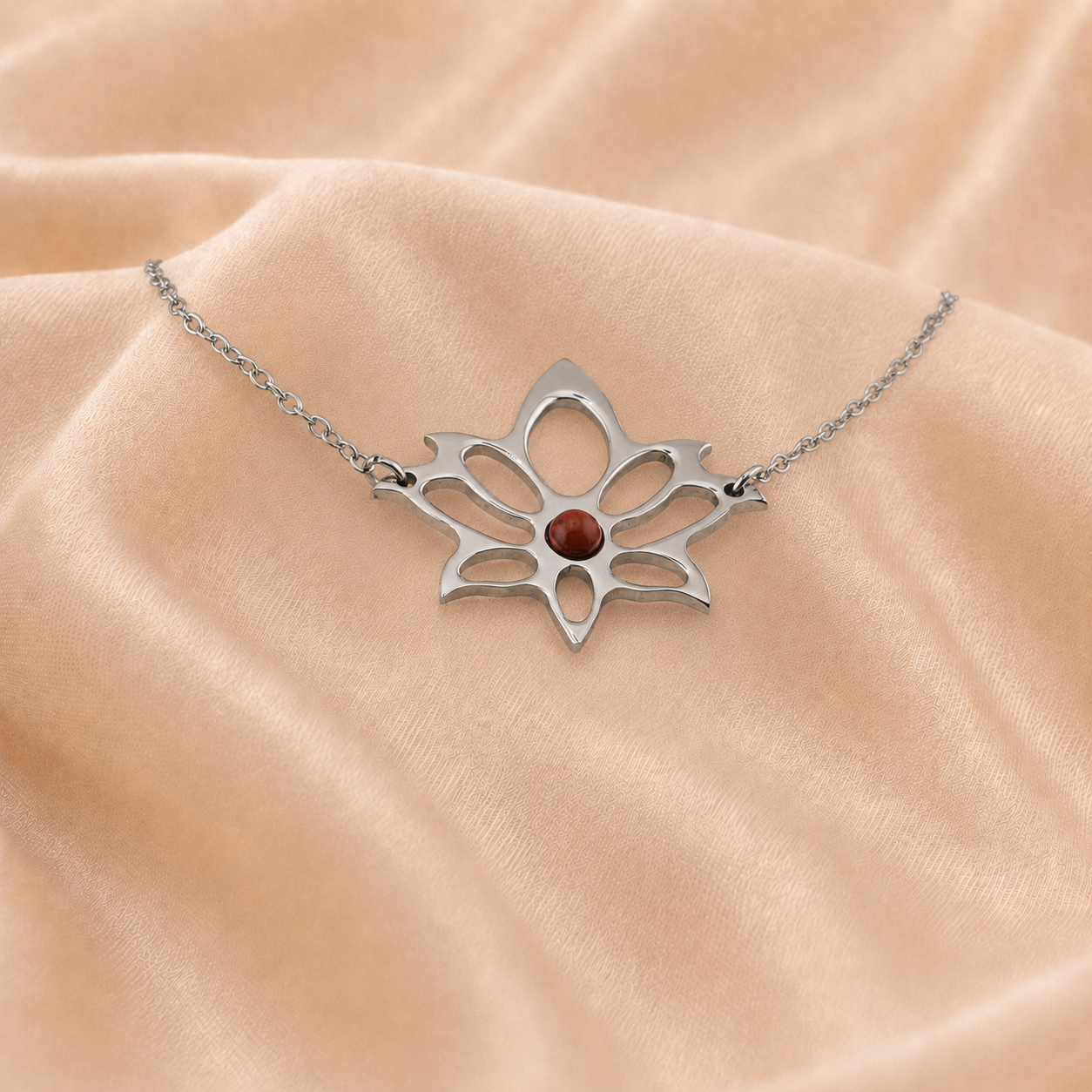 Collana Loto con pietra naturale