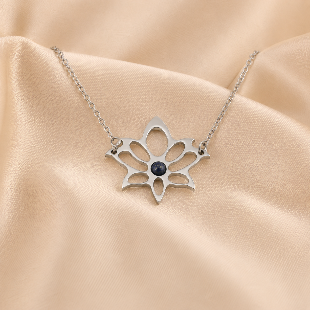 Collana Loto con pietra naturale