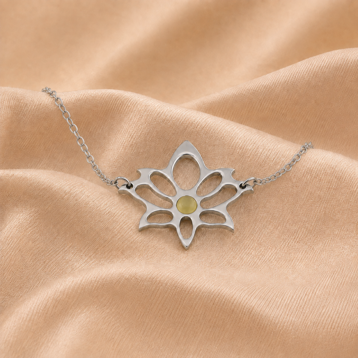 Collana Loto con pietra naturale