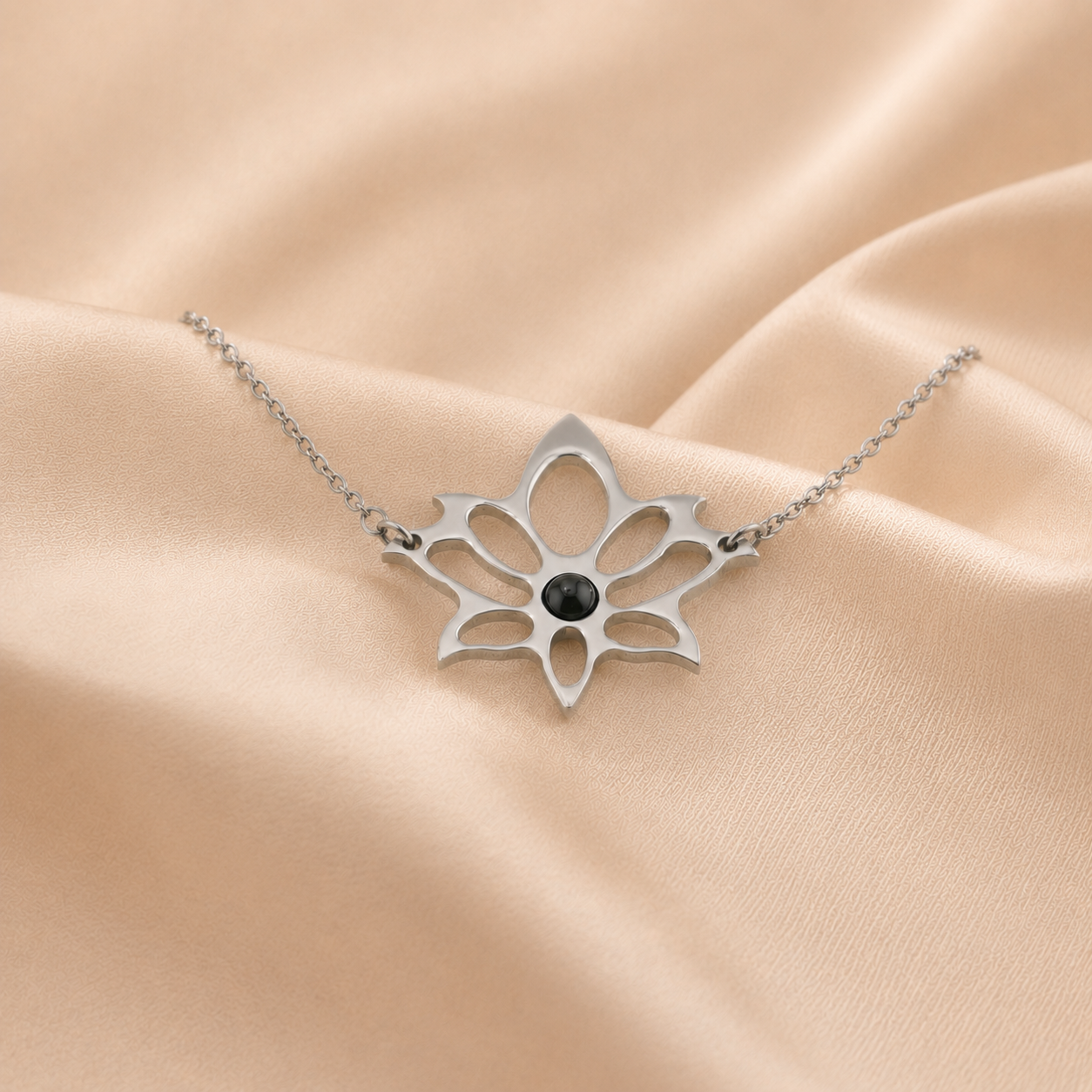 Collana Loto con pietra naturale