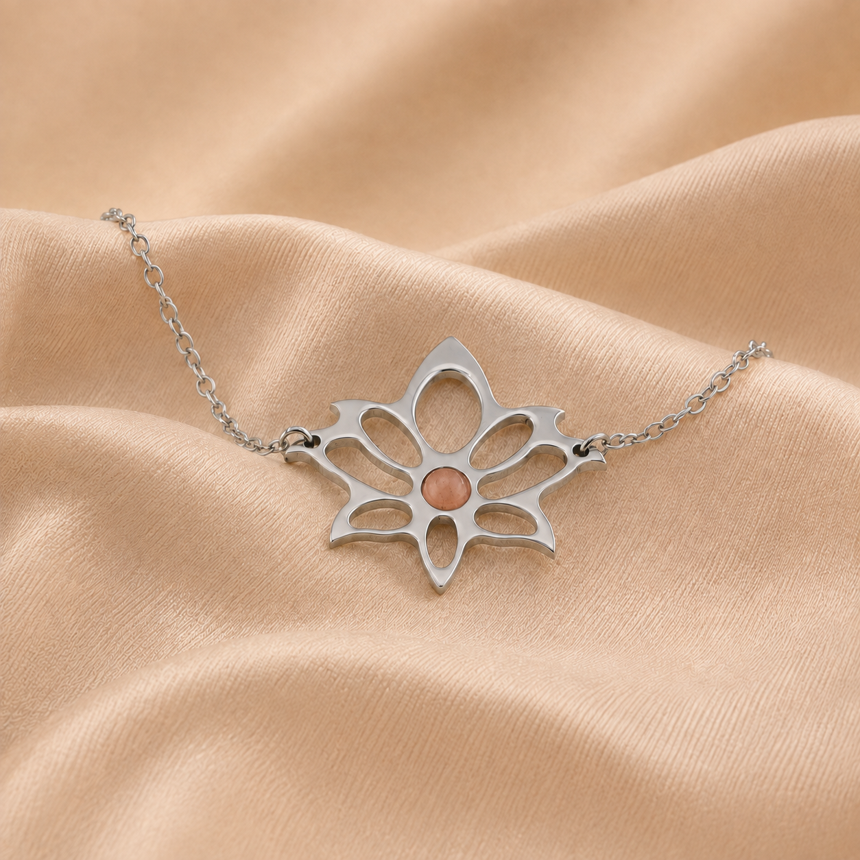 Collana Loto con pietra naturale