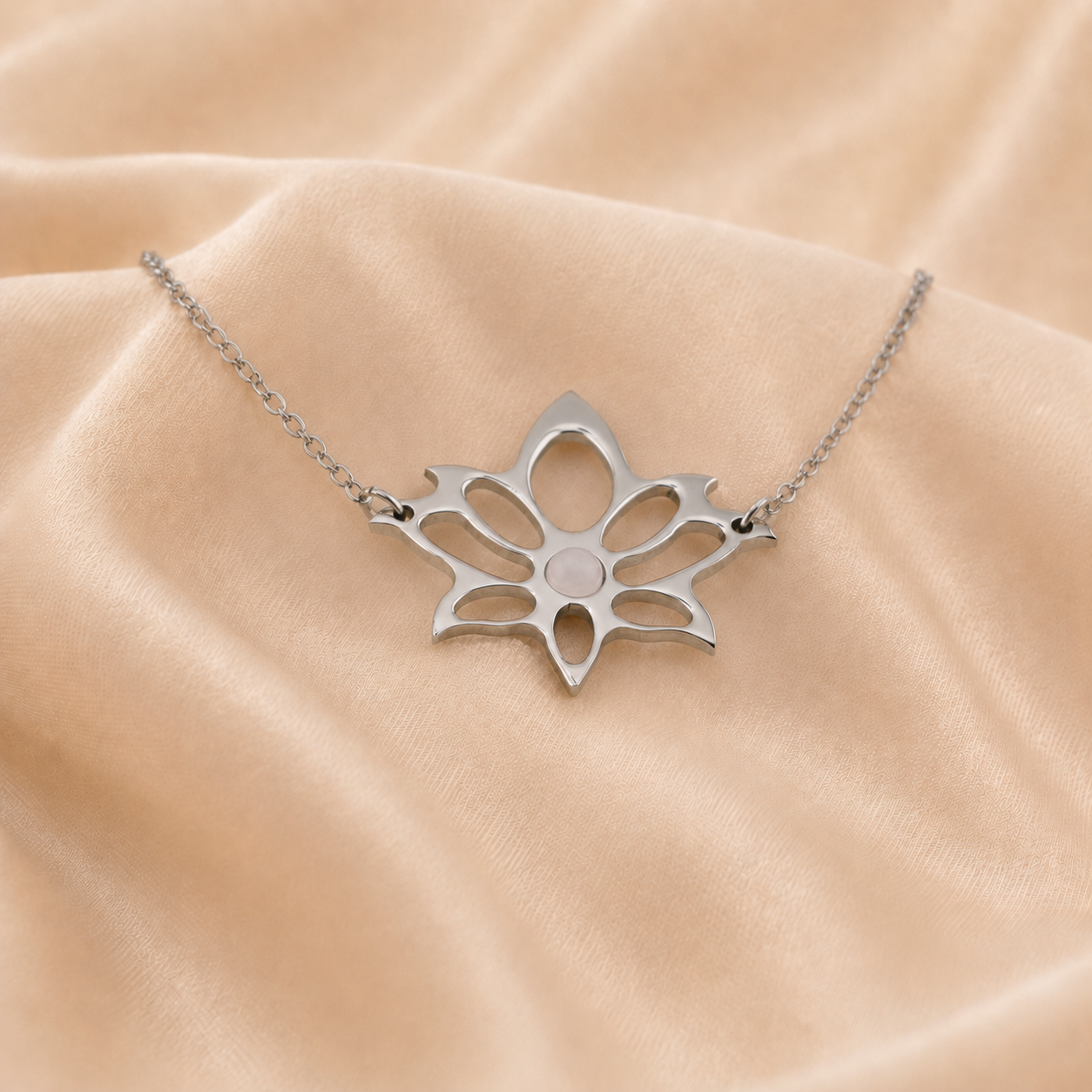 Collana Loto con pietra naturale