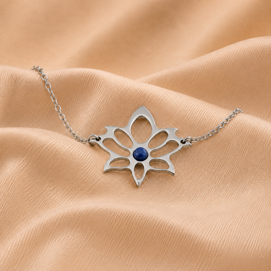 Collana Loto con pietra naturale