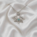 Collana Loto con pietra naturale e zirconia
